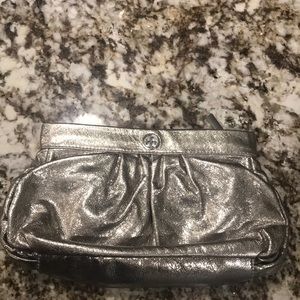 Tory Burch metallic clutch